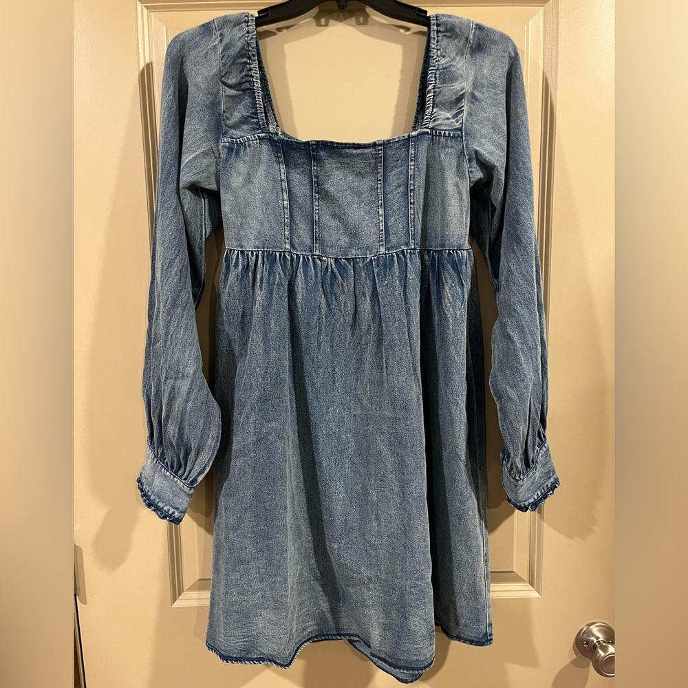 Pink Lily Denim Mini Dress